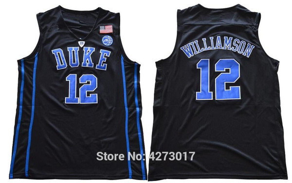 Mens University 12 Zion Williamson Jersey Men Basketball Duke Blue Devils College Jerseys Team Blue Road White Stitched XS-6XL vest Jerseys