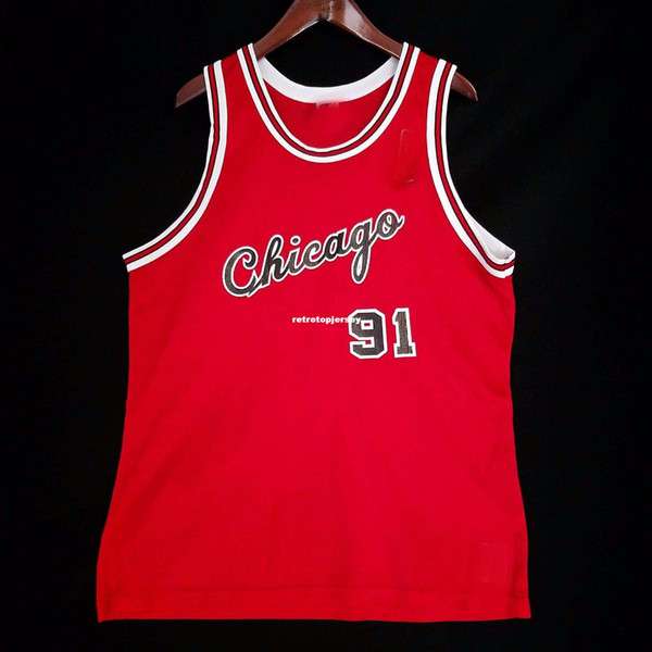 Dennis Rodman #91 Champion Wholesale 50th Jersey Mens Vest Size XS-6XL Stitched basketball Jerseys Ncaa