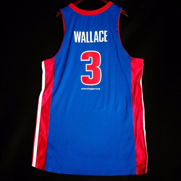 100% Stitched 3# Ben Wallace Sewn wholesale Jersey billups Mens Vest Size XS-6XL Stitched basketball Jerseys Ncaa