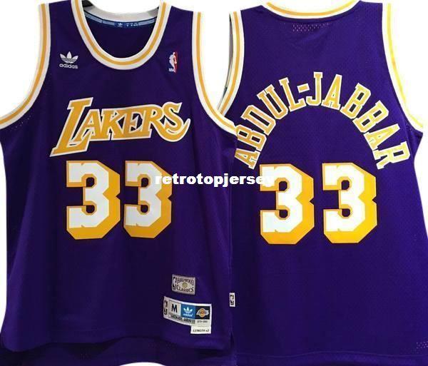 KAREEM ABDUL-JABBAR #33 Sewn high quality Purple Retro Vintage Top JERSEY Mens Vest Size XS-6XL Stitched basketball Jerseys Ncaa