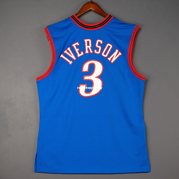 100% Stitched Mitchell Ness #3 Allen Iverson wholesale 1999-2000 Jersey Men Mens Vest Size XS-6XL Stitched basketball Jerseys Ncaa