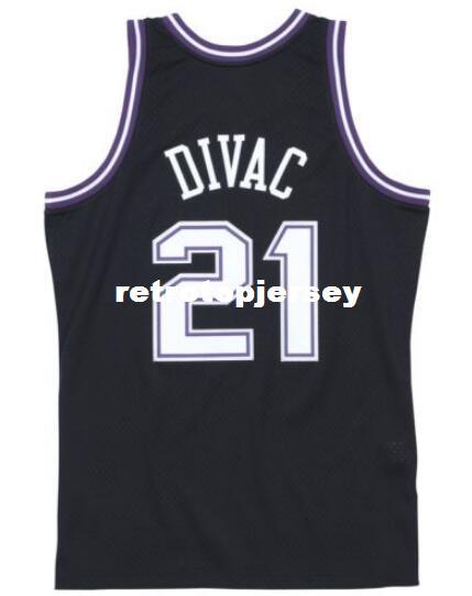 VLADE DIVAC #21 Black Sewn high quality Retro Vintage Top JERSEY Mens Vest Size XS-6XL Stitched basketball Jerseys Ncaa