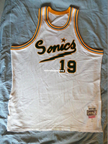 Mitchell Ness M&N Super Sewn Lenny Wilkens Top jersey USA Mens Vest Size XS-6XL Stitched basketball Jerseys Ncaa