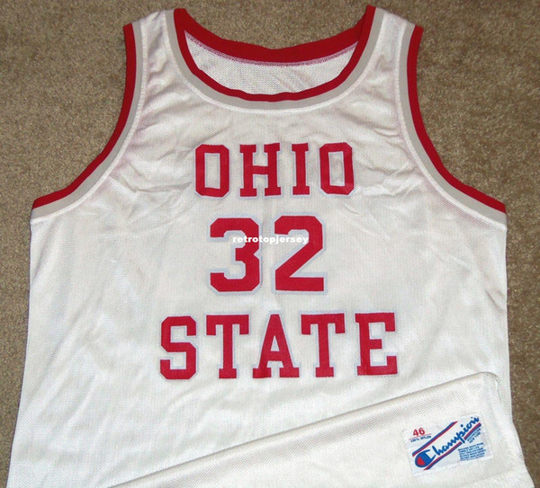 New Top 80's DENNIS HOPSON #32 OHIO STATE BUCKEYES CHAMPION JERSEY 46 RARE! Ncaa