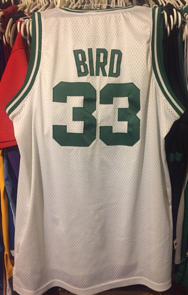 Cheap wholesale Larry Bird Jersey Men White Home #33 Sewn T-shirt vest Stitched Basketball jerseys Ncaa