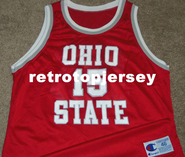 New Top 90's JAMIE SKELTON #15 OHIO STATE BUCKEYES CHAMPION JERSEY 46 RARE! Mens Vest Top Size XS-6XL Stitched basketball Jerseys Ncaa