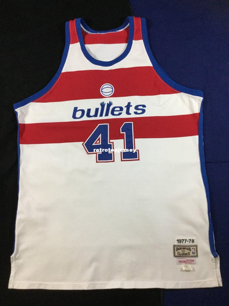 Sewn Bullets Wes Unseld #41 Basketball high quality Mitchell & Ness Jersey Size50 Mens Vest Size XS-6XL Stitched basketball Jerseys Ncaa