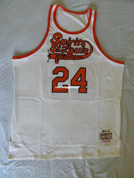 Mitchell Ness M&N #24 Marvin Barnes Spirits of St Louis Top Jersey USA Mens Vest Size XS-6XL Stitched basketball Jerseys Ncaa