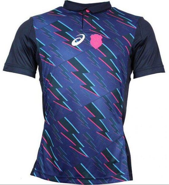 2018-2019 Stade Francais Home rugby jersey National Rugby League Stade Francais Paris white Royal blue jerseys size S-M-L-XL-XXL-3XL