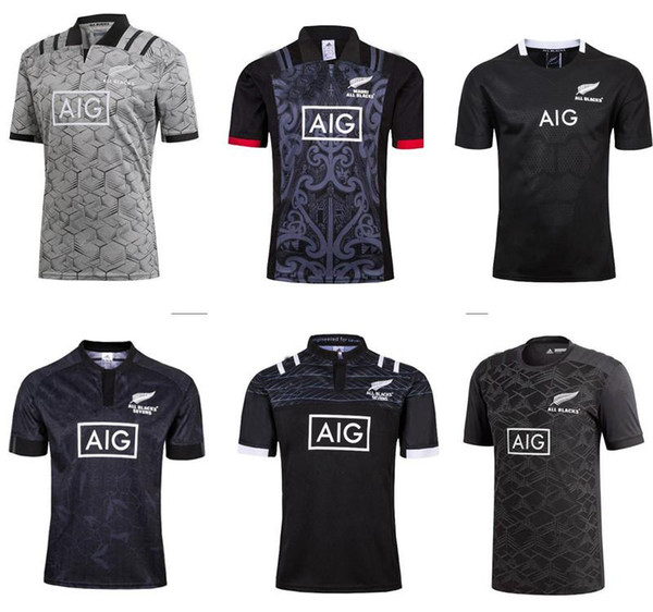 2019 20 New Zealand All Blacks Rugby Jersey Shirt 17 18 19 Season, All Blacks Mens Rugby Football Jersey 2018 Size S-XXXL