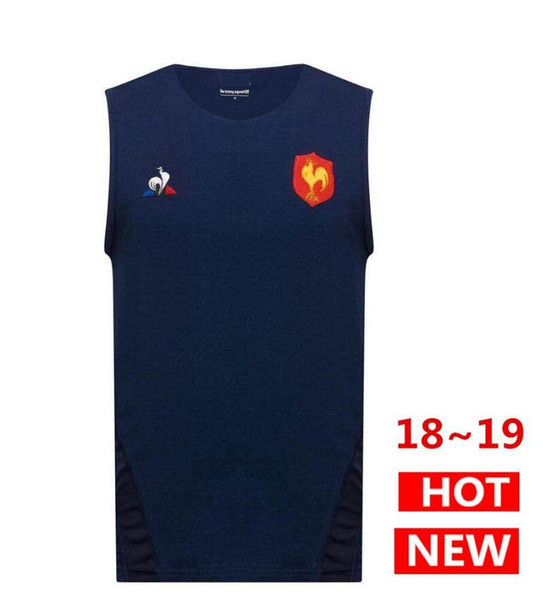 2018 French Rugby vest Jerseys 18 19 French Shirt League jersey Casual clothes Singlet shirts s-3xl