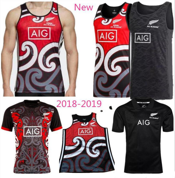 2018 2019 New Zealand Maori vest Rugby Jerseys rugby shirt New Zealand all black Rugby jersey Best Quality Size S -3XL