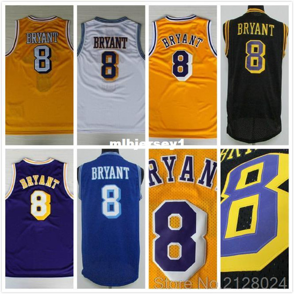 #8 K B Basketball Jerseys Stitched Retro K B Jersey Retro Basketball Jersey Size S-XXL Ncaa College