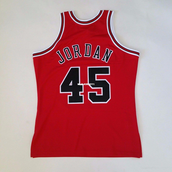100% Stitched Michael #45 Mitchell & Ness 94 95 Wholesale Jersey RED Mens Vest Size XS-6XL Stitched basketball Jerseys Ncaa