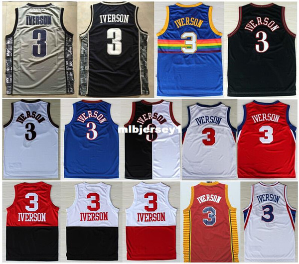 salable Wholesale Retro #3 Allen Jersey High Quality New Style AI College Basketball Jerseys Embroidered Ncaa College