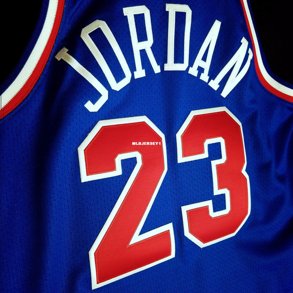 100% Stitched Michael #23 Mitchell Ness 1993 blue Jersey Mens Vest Size XS-6XL Stitched basketball Jerseys Ncaa