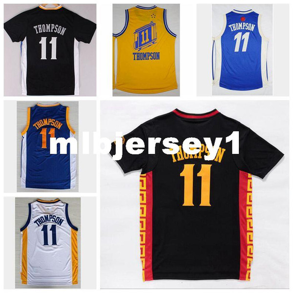Cheap Men's #11 KT Jersey Yellow Black White Blue Christmas Day Basketball Jerseys Embroidered Logos Top Quality Ncaa College