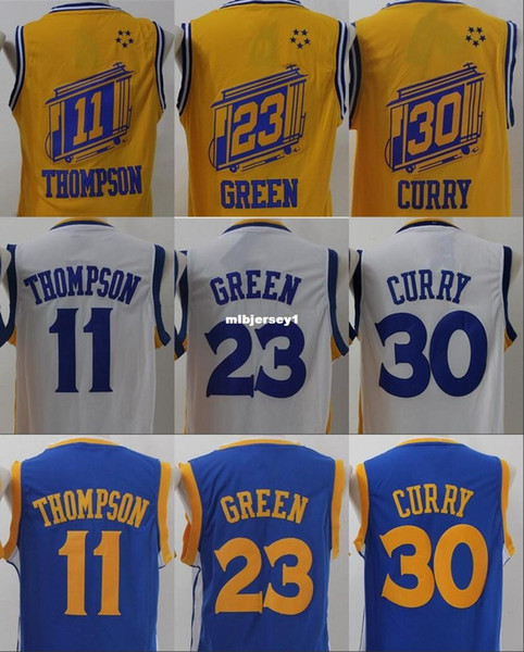 2016 Men's 30 SC jersey,Blue Yellow white 23 DG 11 KT jersey,100% stitched basketball jersey Ncaa College