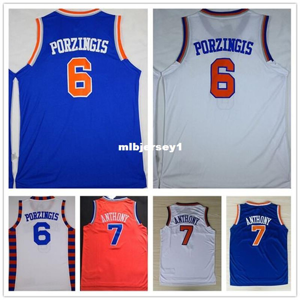 Stitched kp Jersey 2016 New White #6 kp Basketball Jersey kp Shirt Fast Shipping Ncaa College