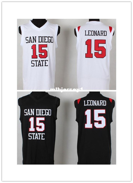 Sports MVP 15 kl Jersey San Diego State University Black White Kawhi CA Leonard SDSU Jersey Basketball Ncaa College