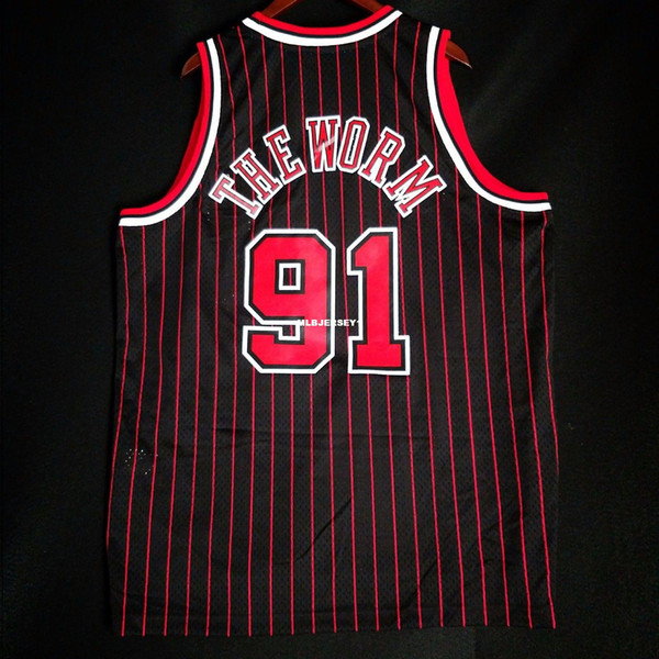 100% Stitched Dennis The Worm Rodman #91 Soul HWC Wholesale Jersey Mens Vest Size XS-6XL Stitched basketball Jerseys Ncaa