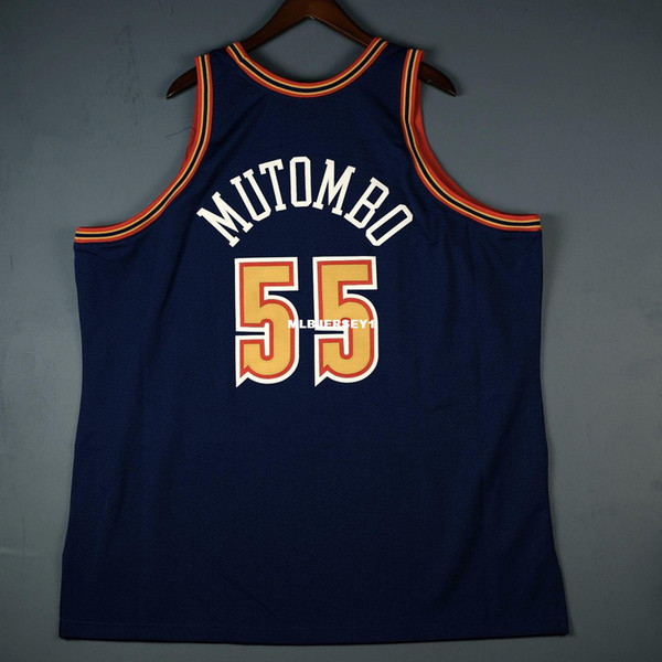 100% Stitched Mitchell & Ness Dikembe Mutombo Sewn Jersey Mens Vest Size XS-6XL Stitched basketball Jerseys Ncaa
