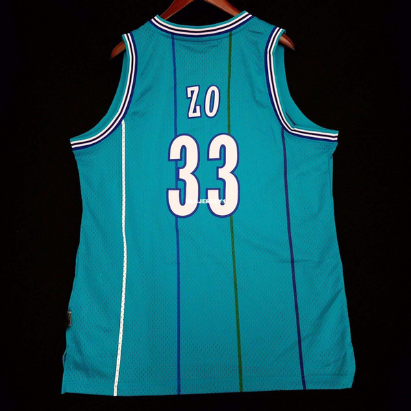 100% Stitched Alonzo Zo Mourning #33 HWC Soul vest Hor Jersey green Mens Vest Size XS-6XL Stitched basketball Jerseys Ncaa