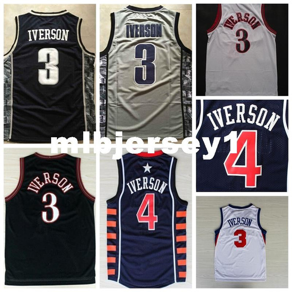 Men #3 AI Jersey,100% Stitched Wholesale Cheap High Quality Georgetown Hoyas College Jersey,Basketball Jersey Ncaa College