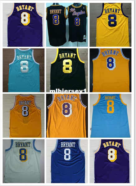 KB jersey #8 Basketball Jersey High Quality Embroidery Logos Retro Basketball Jerseys Retro Basketball Shirts Ncaa College