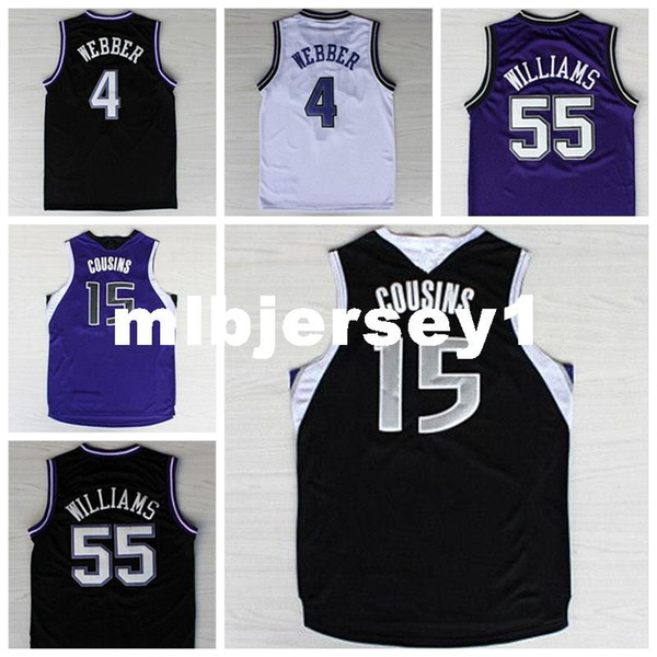 Men #15 DeMarcus Cousins Jersey,All Stitched Wholesale Cheap Top Quality #55 Williams Jersey,Black Basketball Jersey Ncaa College