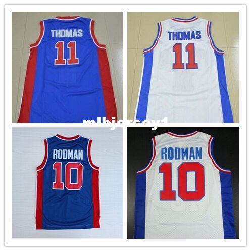 2016 New Arrival 10 Rodman Retro Basketball Jersey Isiah Thomas Shirt Fast Free Shipping Ncaa College