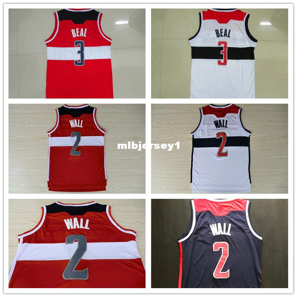 Wall #2 Beal #3 Basketball Jersey, Men's Stitched Logos Basketball Jersey Free Shipping Ncaa College