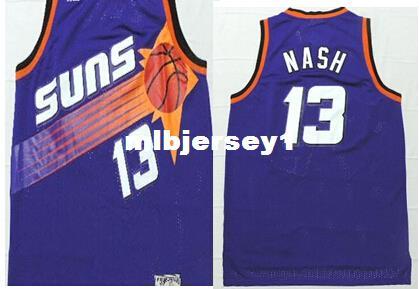 NEW Men's Basketball Jersey #13 Steve Nash Jersey Steve Nash Retro Jersey Embroidered Logo Free Shipping Ncaa College