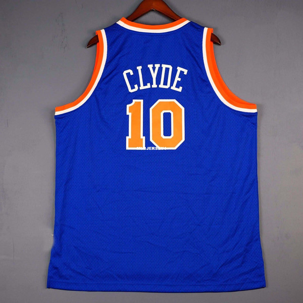 100% Stitched Walt Clyde #10 Frazier Soul vest Sewn Jersey Blue Mens Vest Size XS-6XL Stitched basketball Jerseys Ncaa