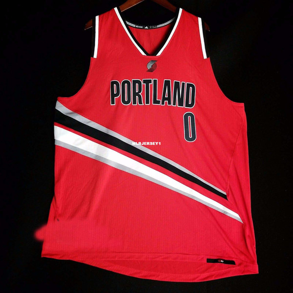100% Stitched Damian Lillard Alt Red vest Jersey 52 Mens Vest Size XS-6XL Stitched basketball Jerseys Ncaa