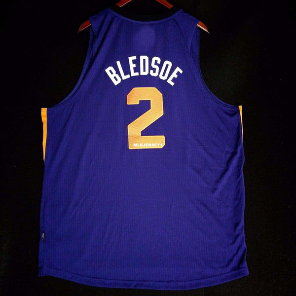 100% Stitched #2 Eric Bledsoe Sewn Purple Jersey Mens Vest Size XS-6XL Stitched basketball Jerseys Ncaa