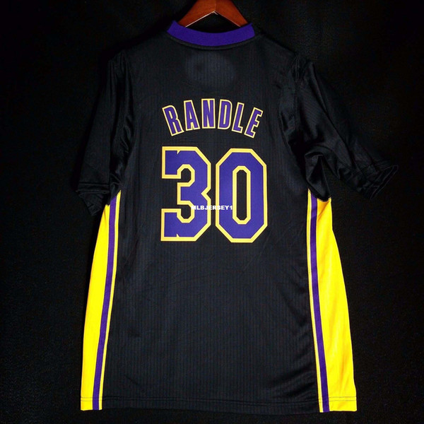 100% Stitched Julius Randle #30 Hollywood Nights wholesale Black Jersey Mens Vest Size XS-6XL Stitched basketball Jerseys Ncaa