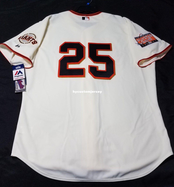 Cheap Majestic SAN FRANCISCO #25 BARRY BONDS IVORY ONFIELD Jersey Mens Stitched Wholesale Big And Tall SIZE XS-6XL baseball jerseys