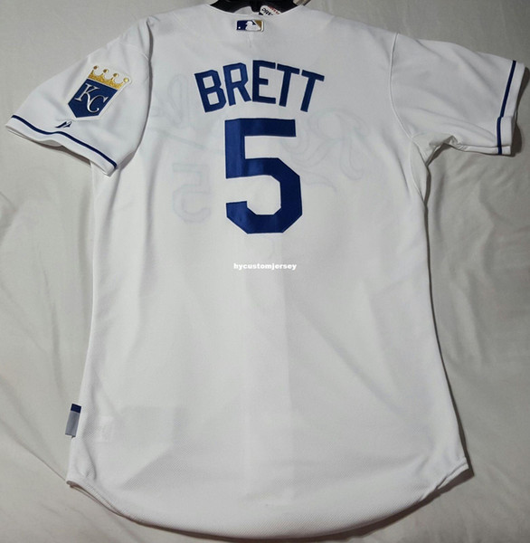 Majestic Cheap KANSAS CITY 5# GEORGE BRETT COOL BASE Jersey Mens Stitched Wholesale Big And Tall SIZE XS-6XL baseball jerseys