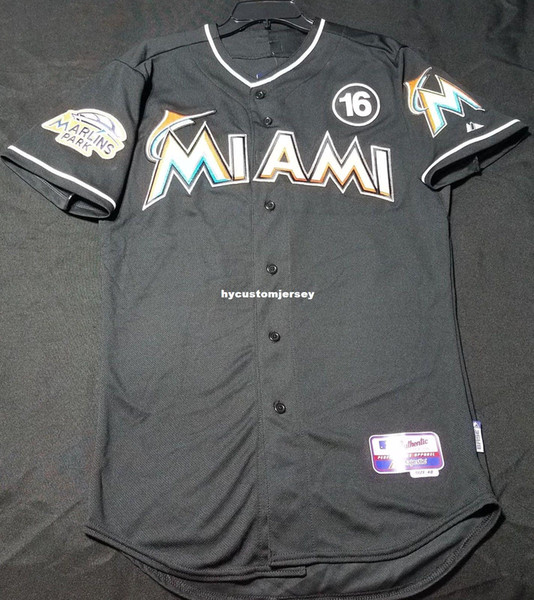 MAJESTIC Cheap MIAMI BLACK Cool Base Jersey Mens Stitched Wholesale Big And Tall SIZE XS-6XL baseball jerseys