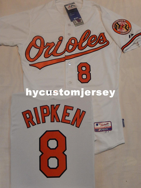 Cheap custom Majestic Baltimore #8 CAL RIPKEN Top GAME Jersey WHITE New Mens stitched jerseys Big And Tall SIZE XS-6XL For sale