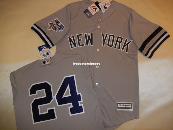 Cheap custom New York #24 TINO MARTINEZ 2000 WORLD SERIES Baseball Jersey GRAY New Mens stitched jerseys Big And Tall SIZE XS-6XL For sale