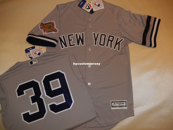 Cheap custom New York #39 DARRYL STRAWBERRY 1996 WORLD SERIES Baseball Jersey GRAY Mens stitched jerseys Big And Tall SIZE XS-6XL For sale