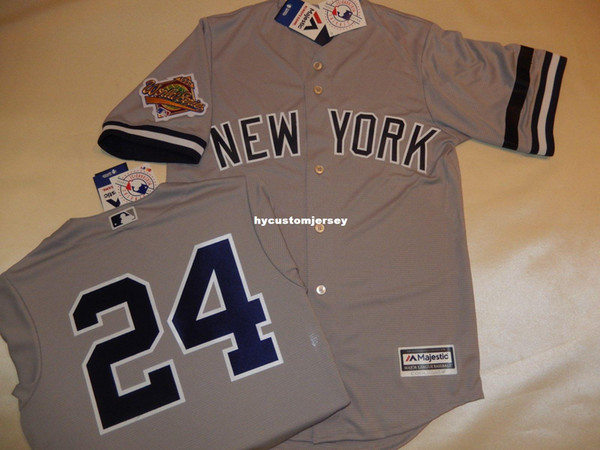 Cheap custom New York #24 TINO MARTINEZ 1996 WORLD SERIES Baseball Jersey GRAY New Mens stitched jerseys Big And Tall SIZE XS-6XL For sale