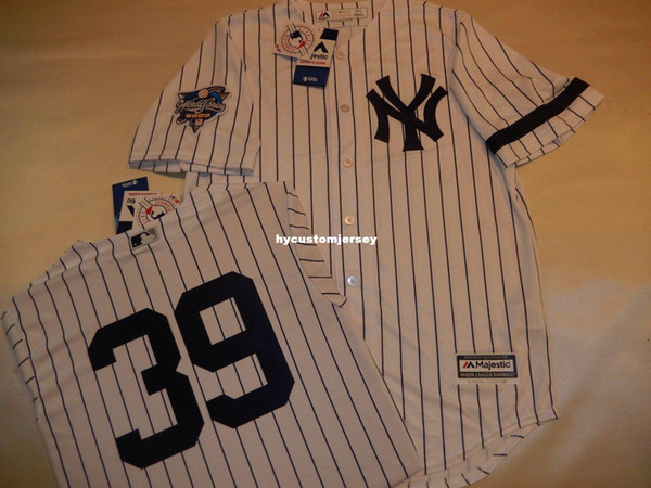 Cheap custom New York #39 ROBERTO KELLY 2000 WORLD SERIES Baseball Jersey WHITE Mens stitched jerseys Big And Tall SIZE XS-6XL For sale