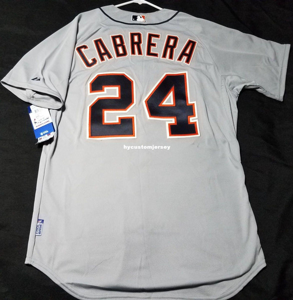 Cheap Majestic DETROIT #24 GRAY MIGUEL CABRERA COOL BASE Jersey Mens Stitched Wholesale Big And Tall SIZE XS-6XL baseball jerseys