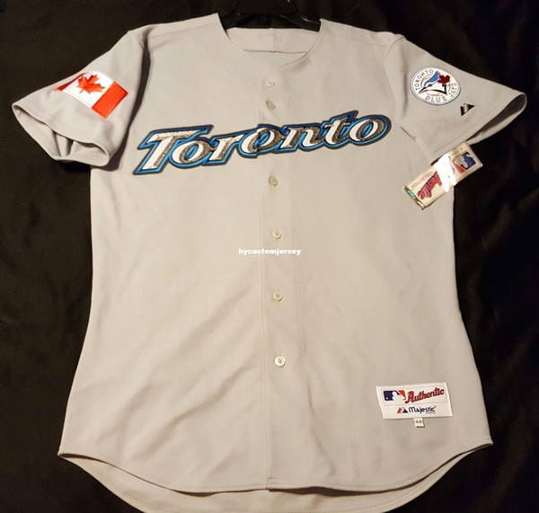 Cheap! Majestic TORONTO blank ROAD GRAY ON FIELD Jersey Mens Stitched Wholesale Big And Tall SIZE XS-6XL baseball jerseys