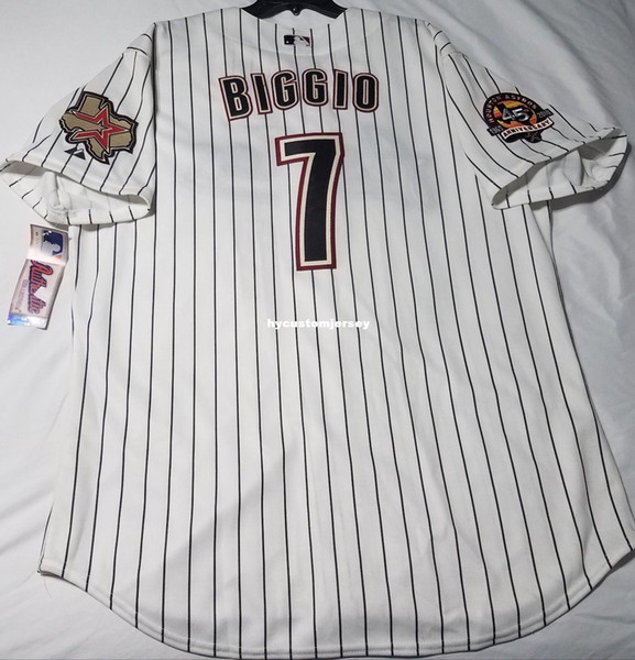 Cheap MAJESTIC HOUSTON PINSTRIPE #7 CRAIG BIGGIO Jersey Mens Stitched Wholesale Big And Tall SIZE XS-6XL baseball jerseys