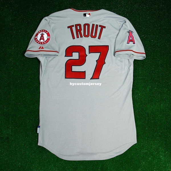 Cheap MAJESTIC LOS ANGELES MIKE TROUT 27# COOL BASE Jersey Mens Stitched Wholesale Big And Tall SIZE XS-6XL baseball jerseys