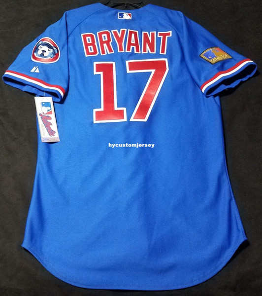 Cheap! Majestic CHICAGO TBTC,17# BRYANT, ON FIELD Jersey Mens Stitched Wholesale Big And Tall SIZE XS-6XL baseball jerseys